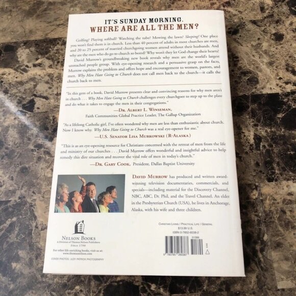 WHY MEN HATE GOING TO CHURCH David Murrow 2005 Paperback - Picture 2 of 9